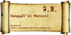 Hangyási Marcell névjegykártya